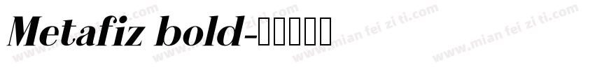 Metafiz bold字体转换